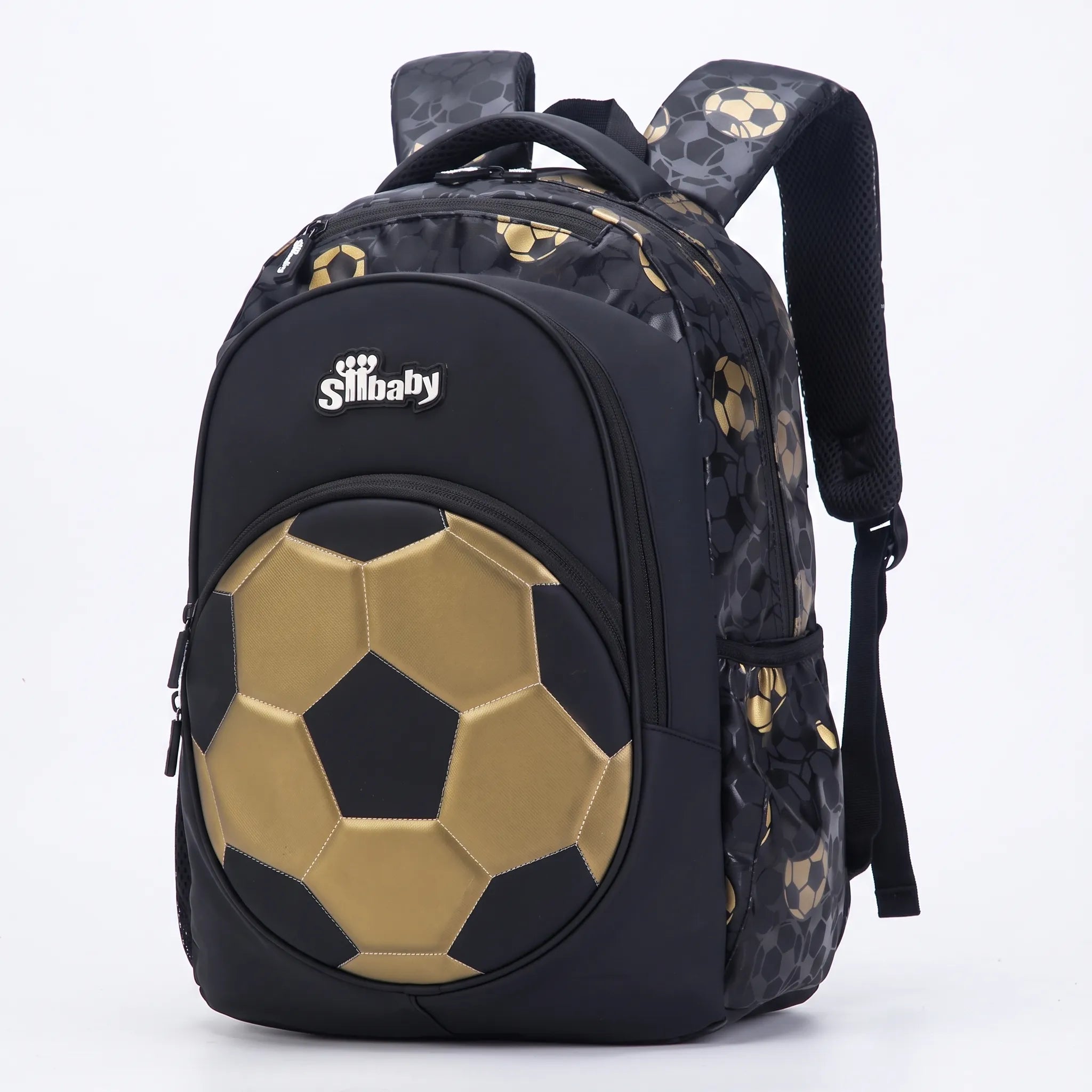 School Backpack | Football Focus, With Storage Spaces | Blue Gold