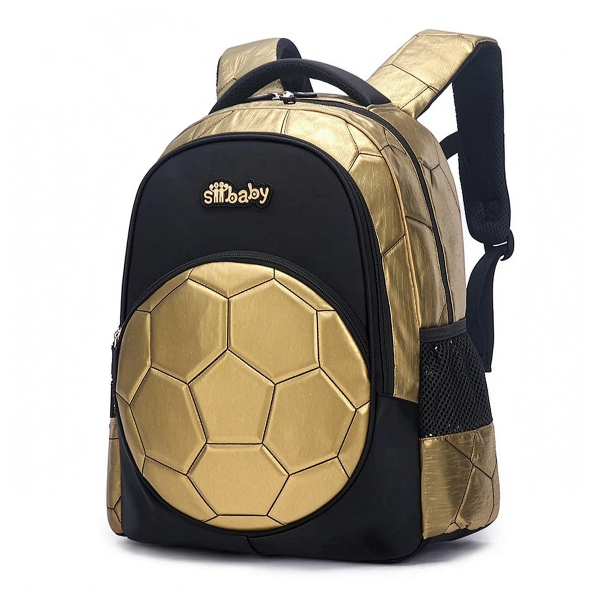 School Backpack | Football Focus, With Storage Spaces | Blue Gold