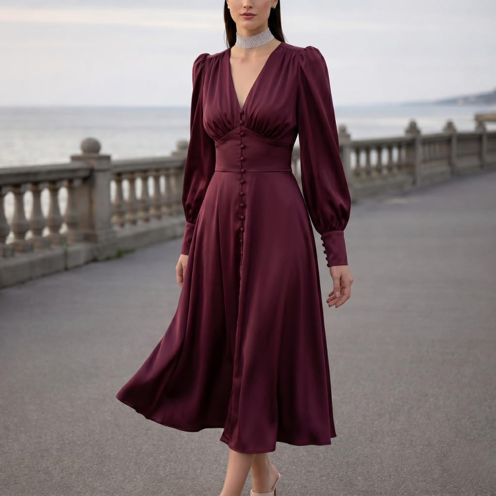 Silk Dress | Refined Style | Golden Fit
