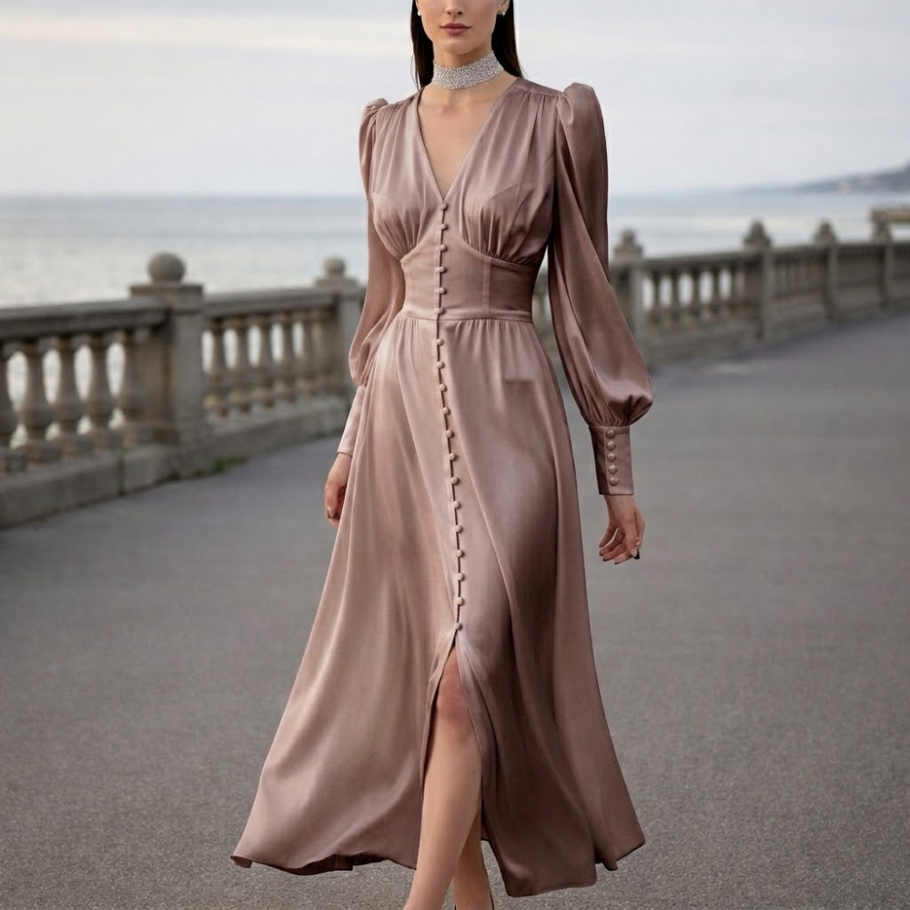 Silk Dress | Refined Style | Golden Fit