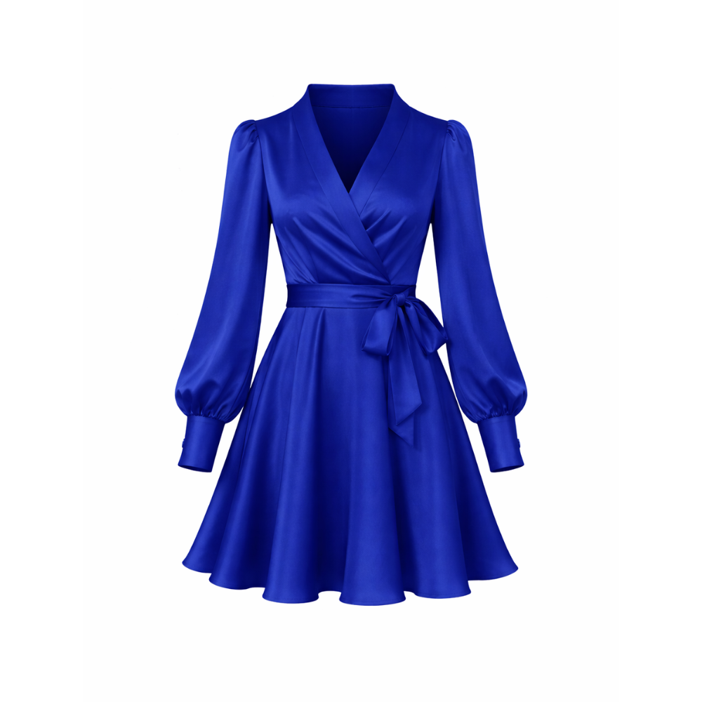Satin Dress | Elegant Women's Dress | Regular Fit