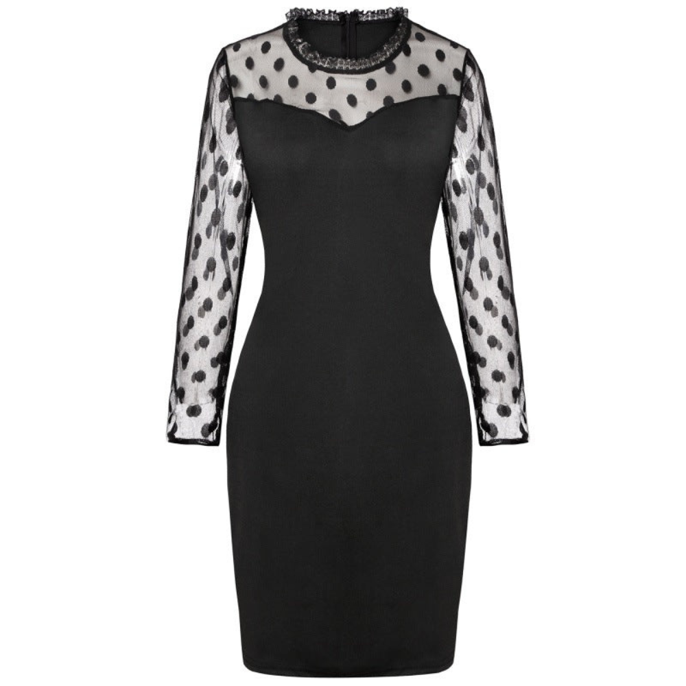 Fitted Dress | Sheer Sleeve | Elegant Mini Dress