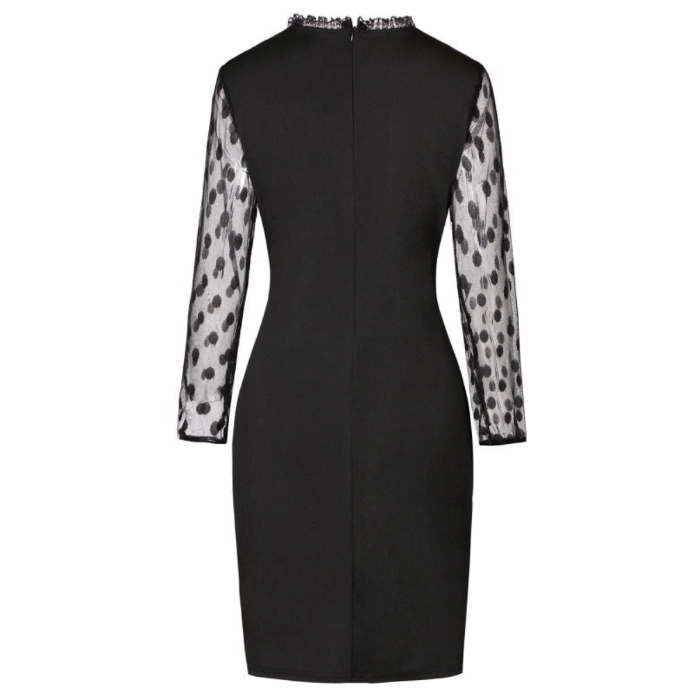 Fitted Dress | Sheer Sleeve | Elegant Mini Dress