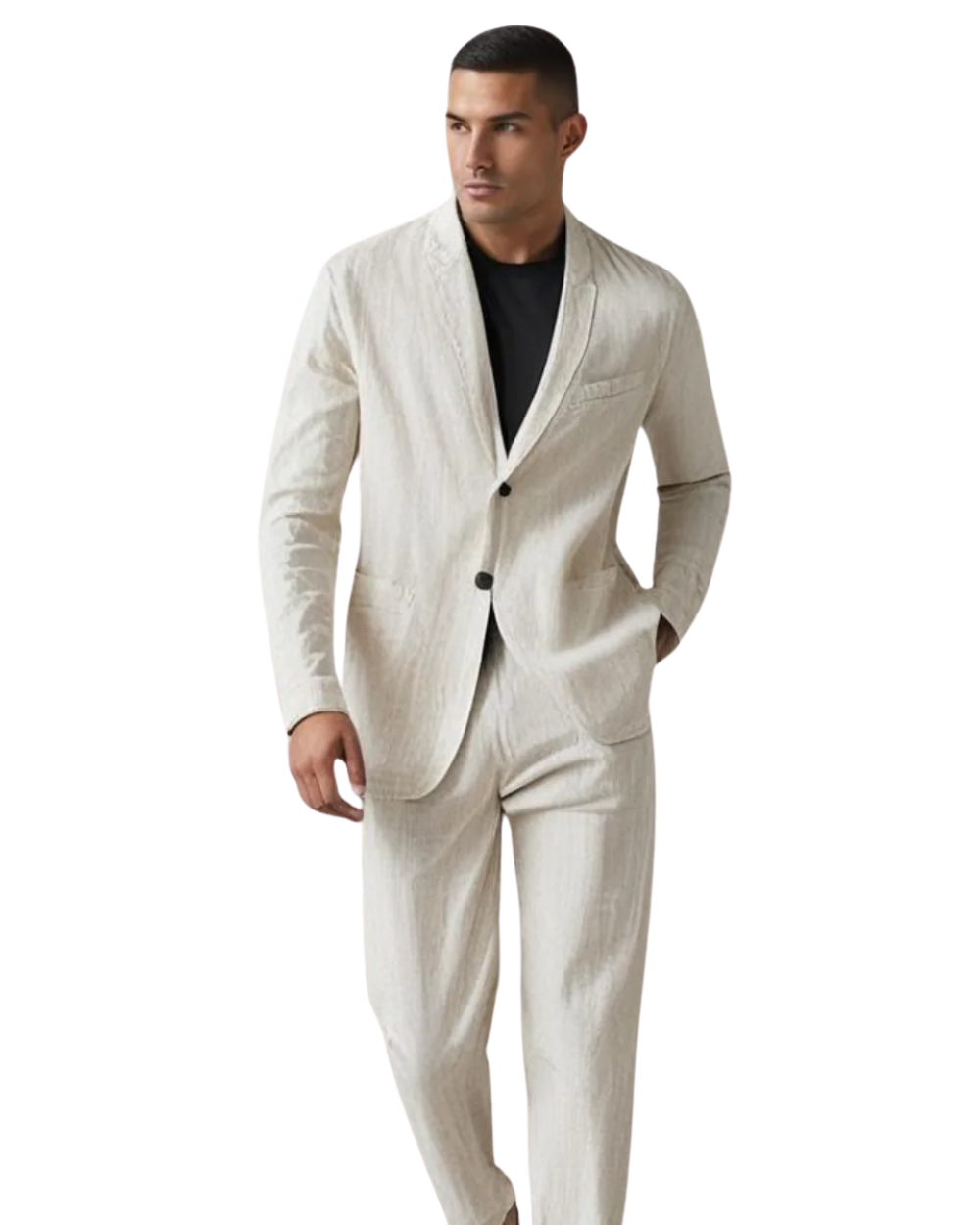 Men's linen shirt | Summer, lightweight | Beige, gray, dark blue