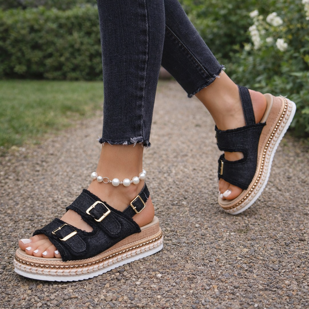 Denim Shoes Flat Sole | Comfortable Casual Rubber Sole Shoes