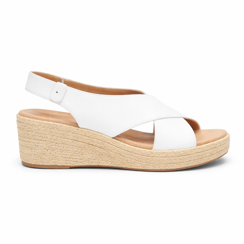 Women's balanced espadrille sandals | Crisscross straps | Back ring