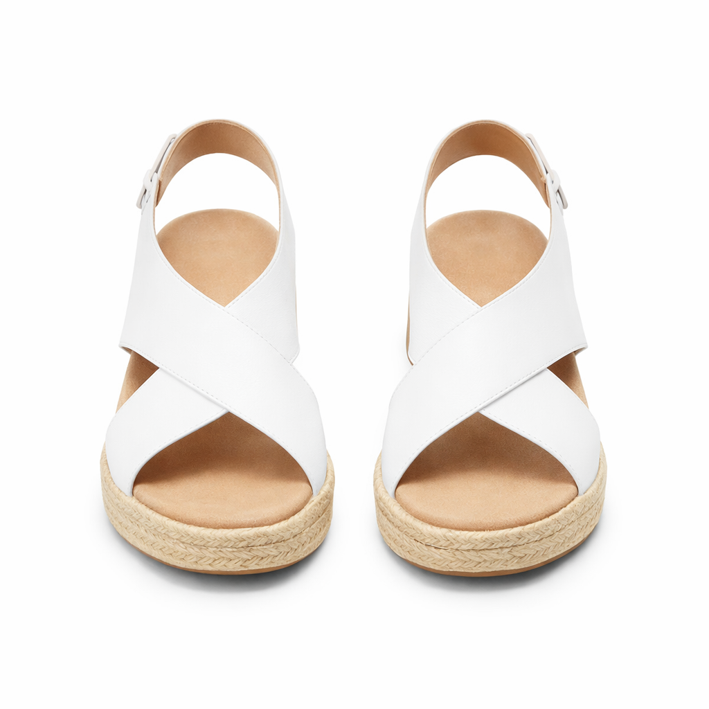 Women's balanced espadrille sandals | Crisscross straps | Back ring
