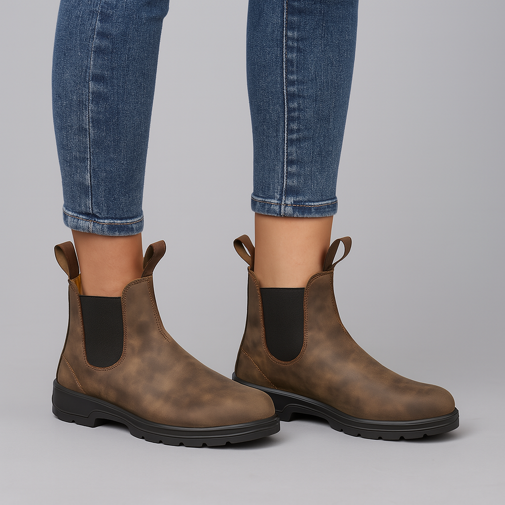 Leather Chelsea ankle boots for women | Comfortable, flexible | Lightweight