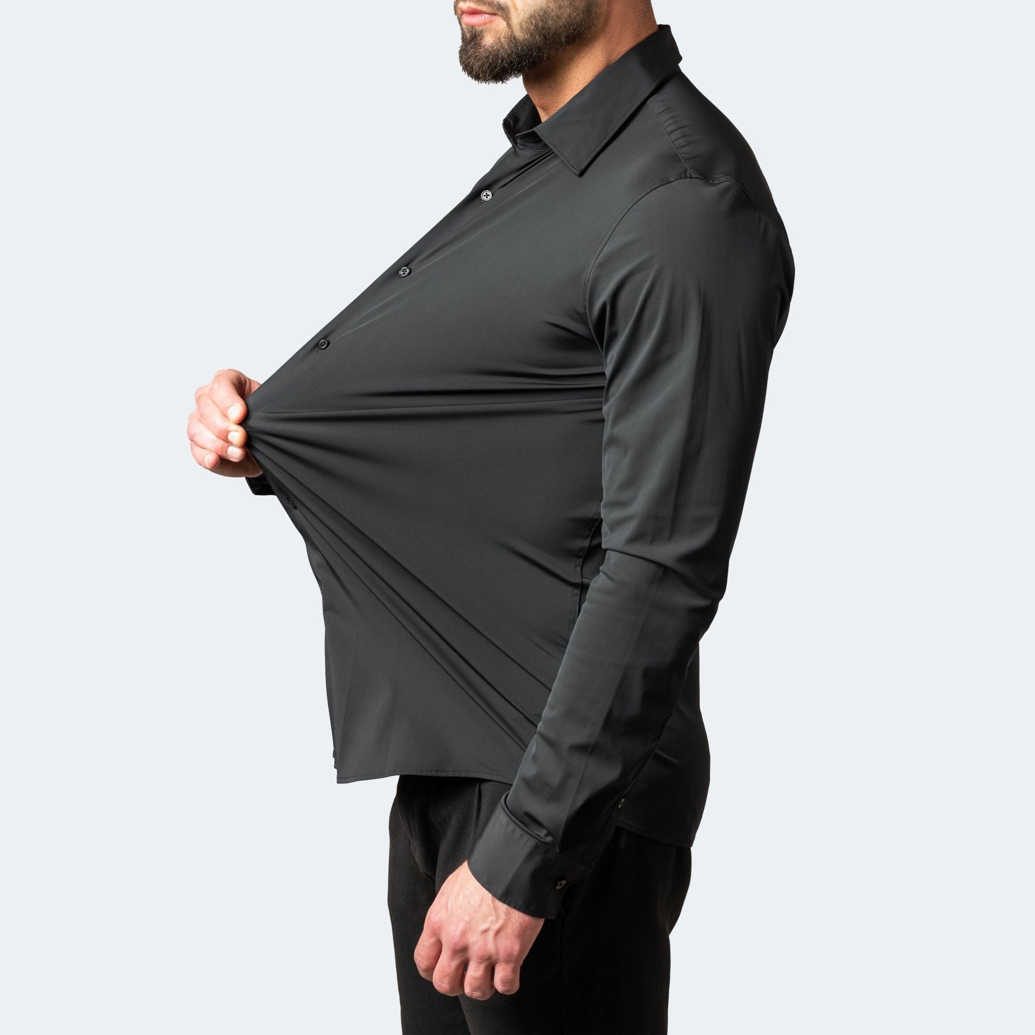 Men's shirt with buttons | Stretchy without ironing