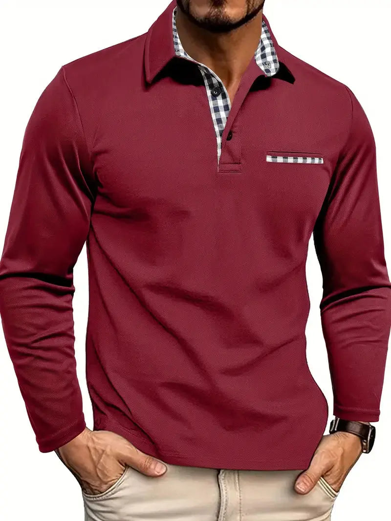 Men's Polo Long Sleeve | Zip Modern Casual
