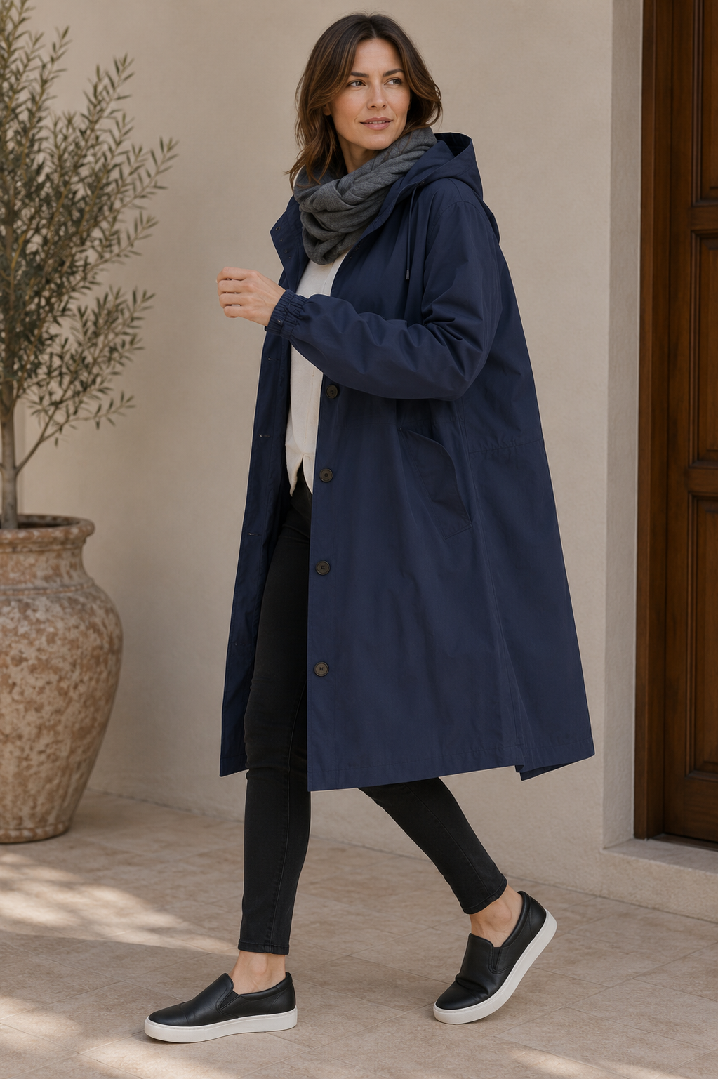 Women's Waterproof Raincoat | Breathable Oversized Jacket with Hood
