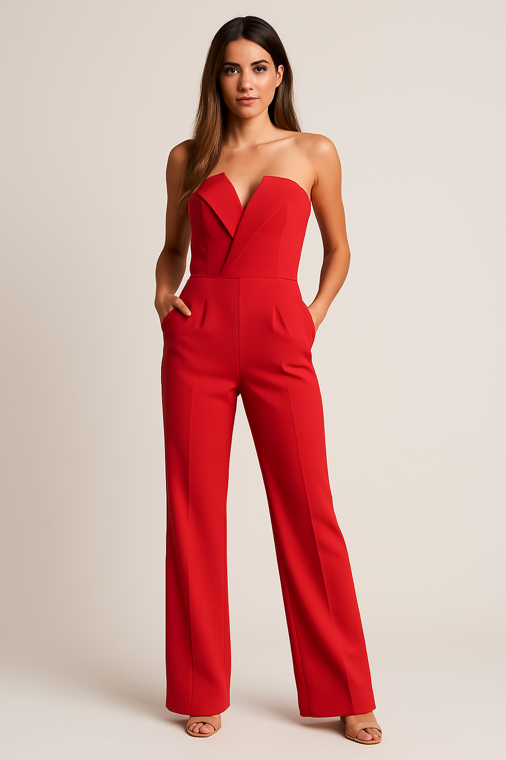 Women's Jumpsuit | Strapless, Wide Legs, Formal