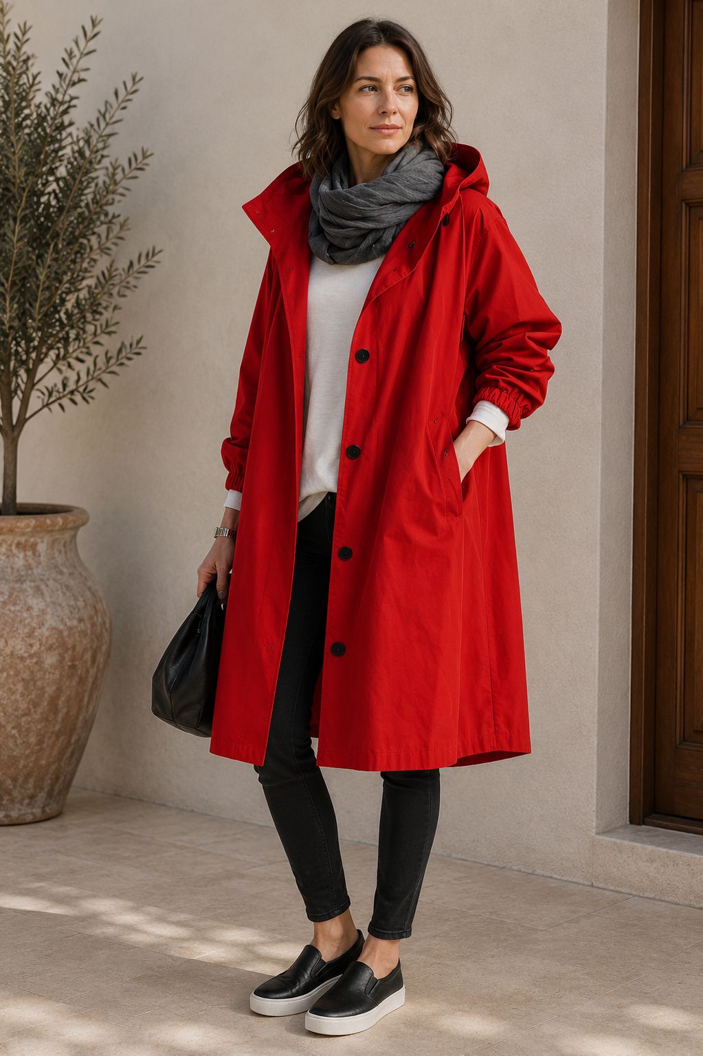 Women's Waterproof Raincoat | Breathable Oversized Jacket with Hood