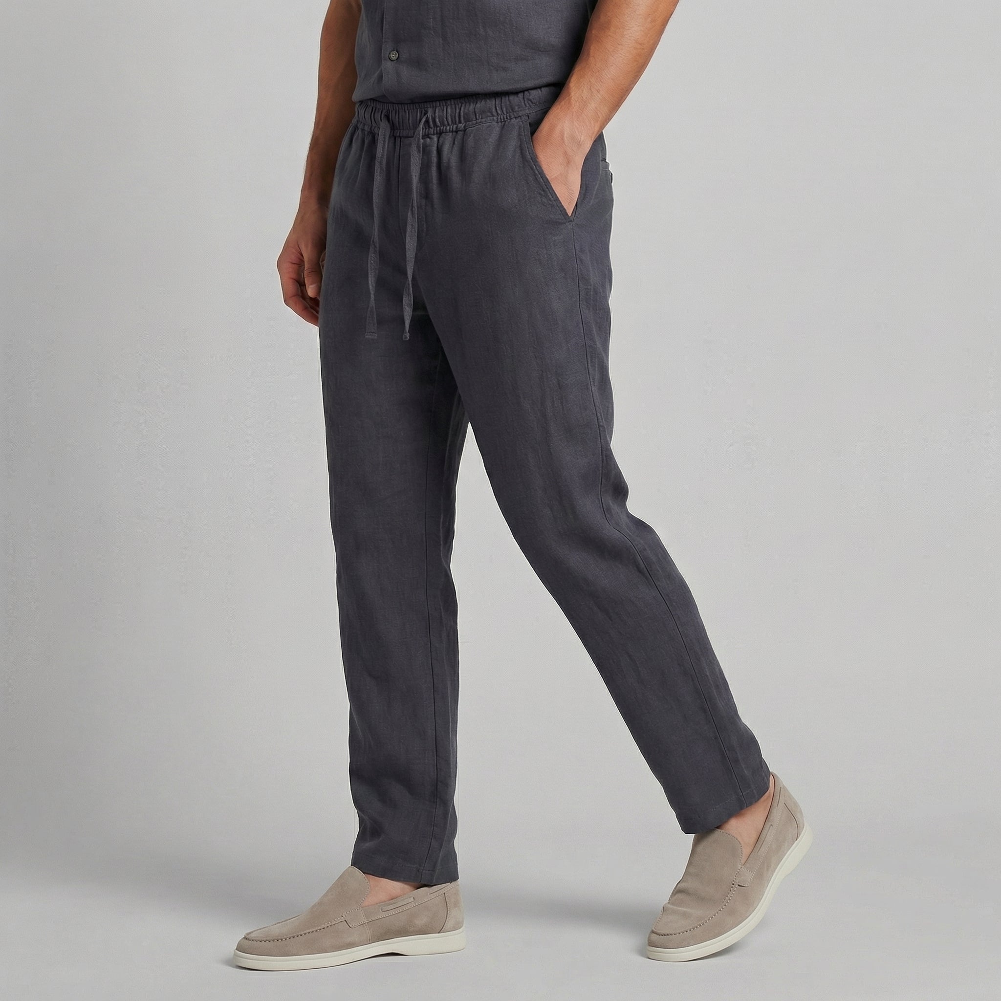 Men's wide pants | Summer, breathable linen