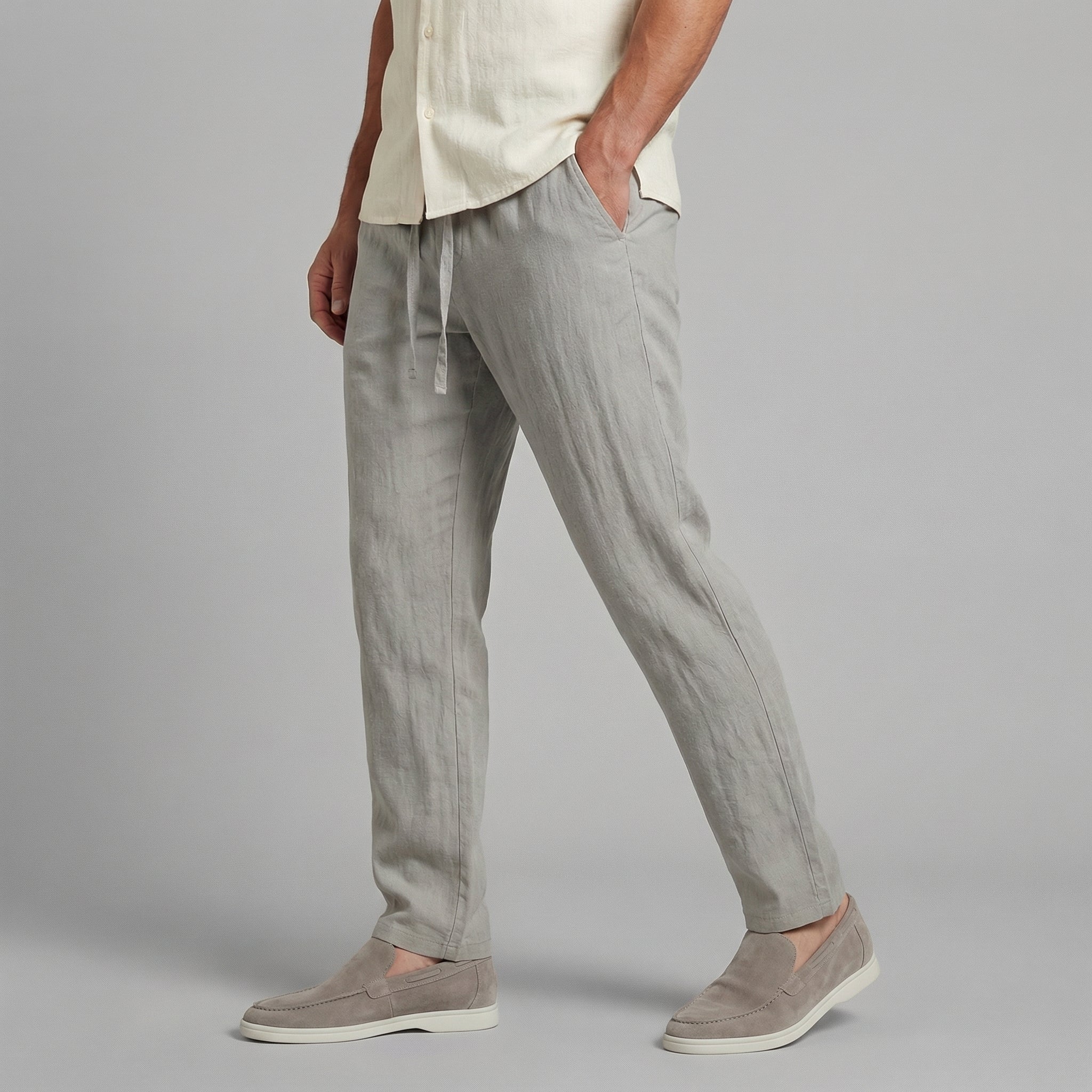 Men's wide pants | Summer, breathable linen