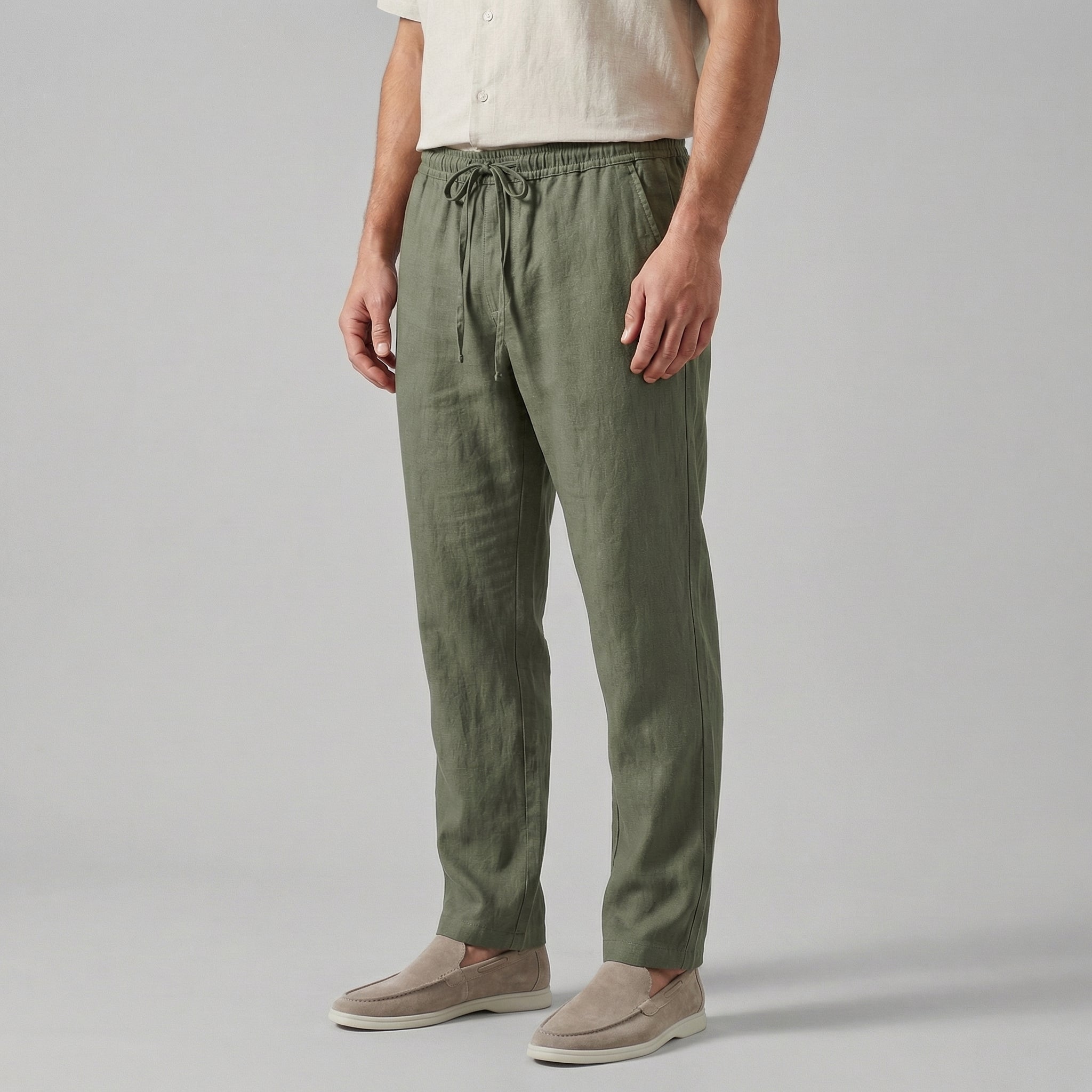 Men's wide pants | Summer, breathable linen