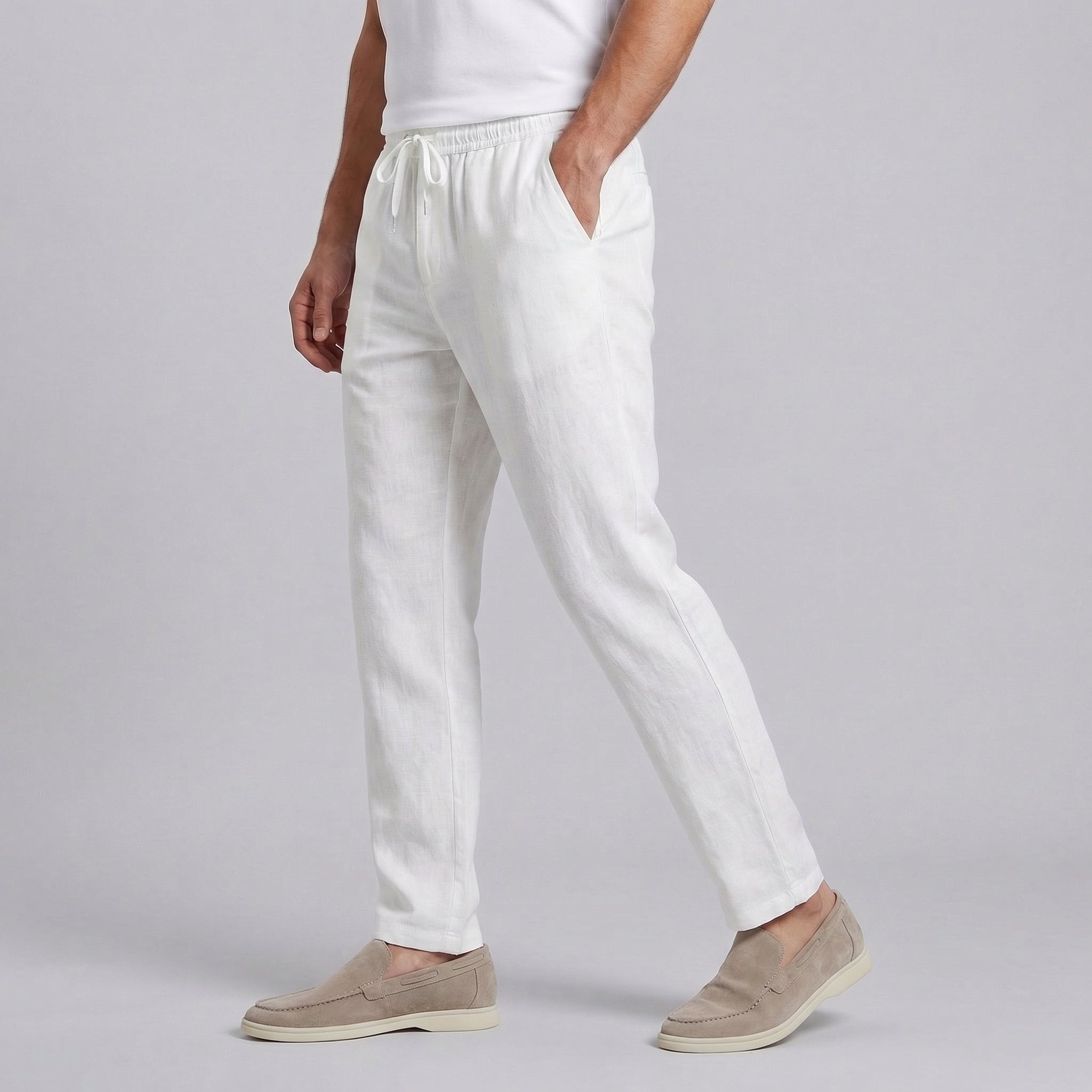 Men's wide pants | Summer, breathable linen