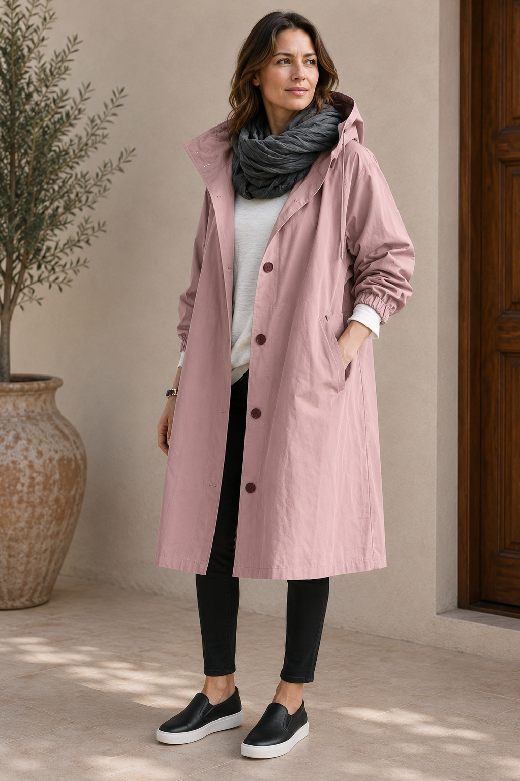 Women's Waterproof Raincoat | Breathable Oversized Jacket with Hood