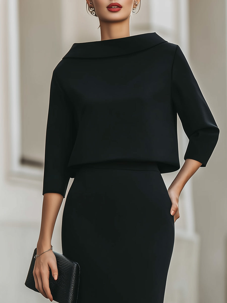 Women's Skirt Suit | 2-Piece, Midi Skirt | Elegant Office Outfit