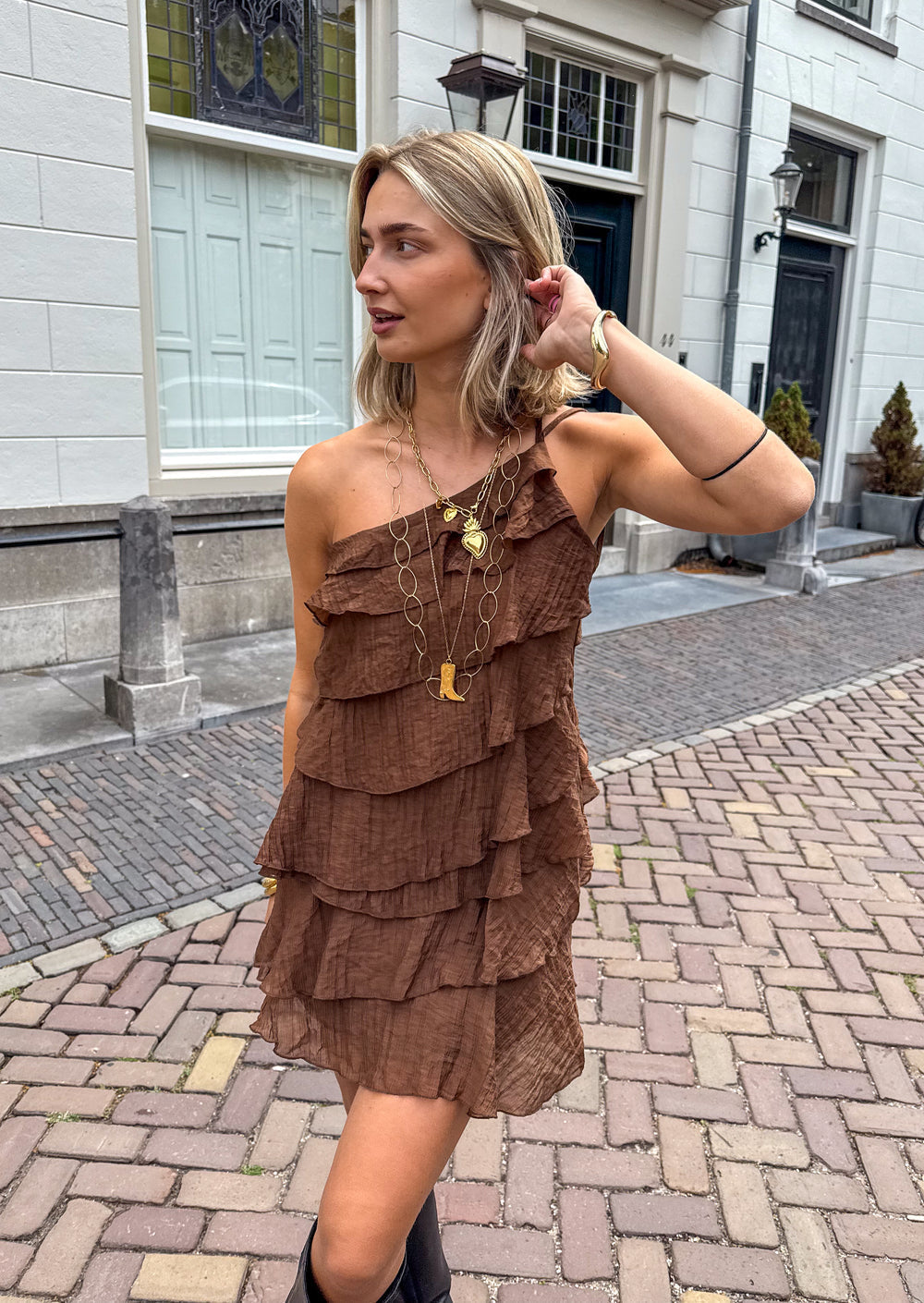 Women's summer dress | Asymmetric volume hem, lightweight