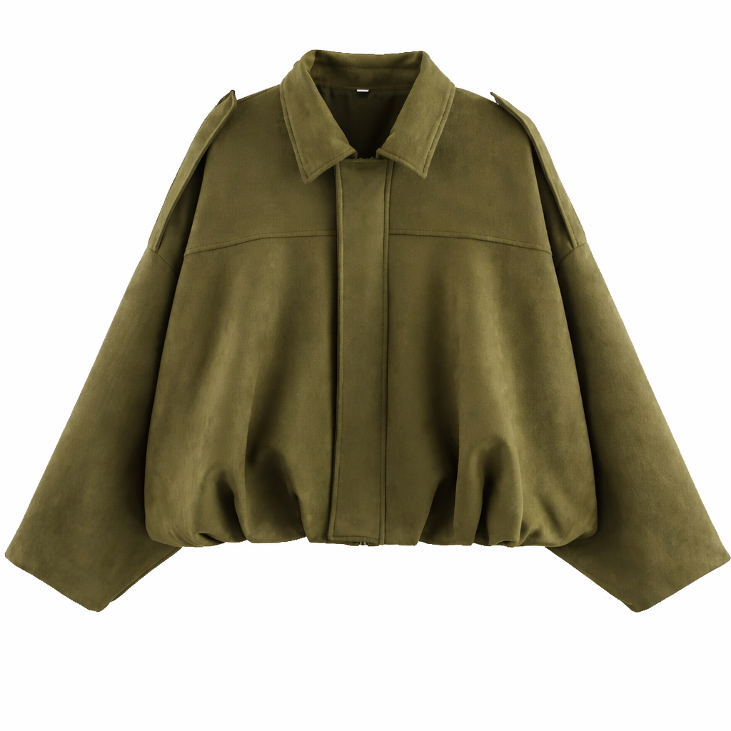 Bombertakki | Women's Oversized | Khaki, Cream, Brown
