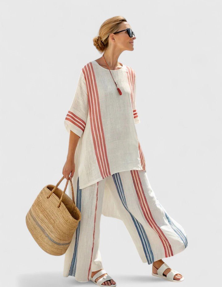 Women's Linen Blend Loungewear Set | Loose Fit, Summer Style