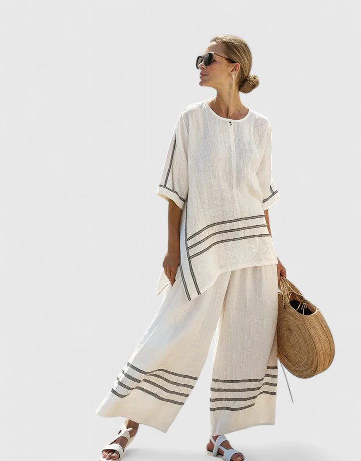 Women's Linen Blend Loungewear Set | Loose Fit, Summer Style