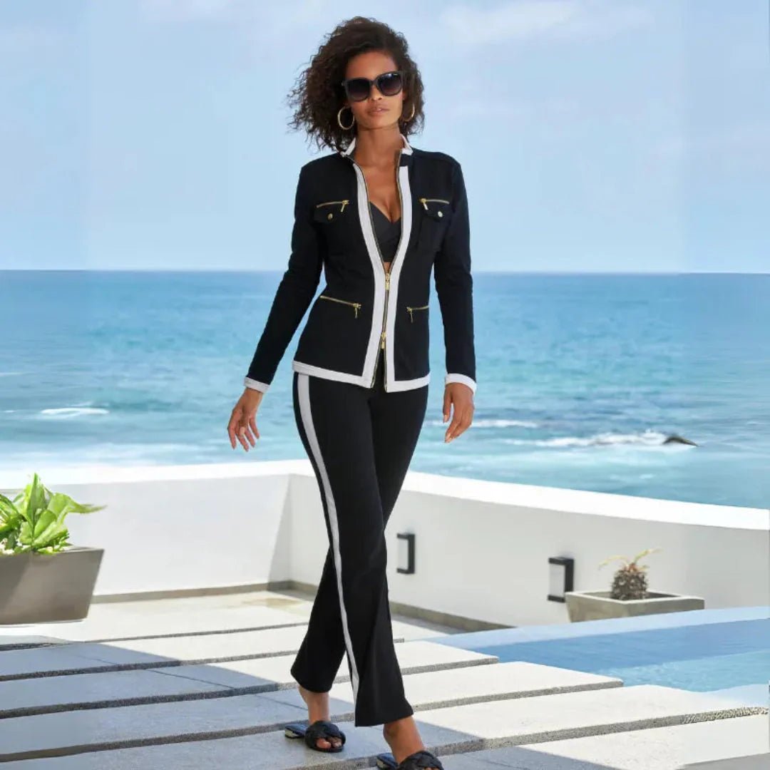 Women's Running Suit Set | Zip-Up Jacket | Home Workouts