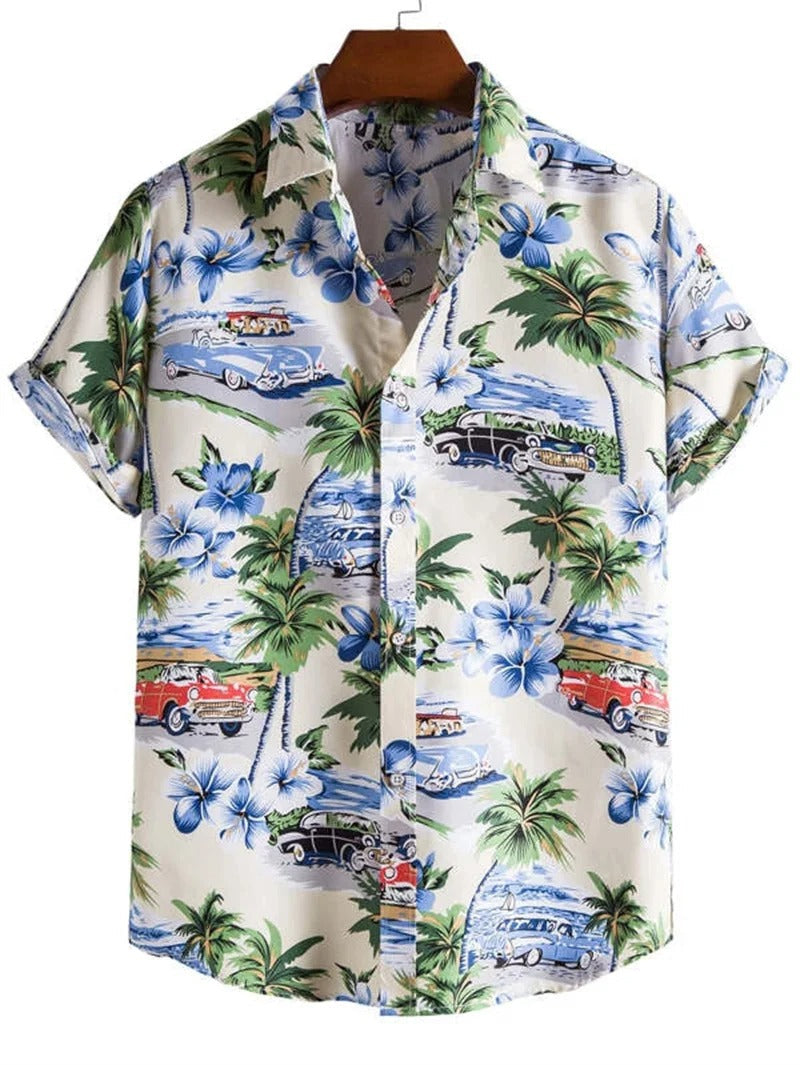Men's Hawaiian Shirt | Short Sleeves, Tropical Print