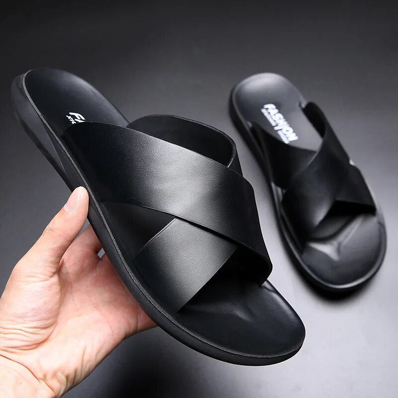 Men's Leather Non-slip Breathable Sandals