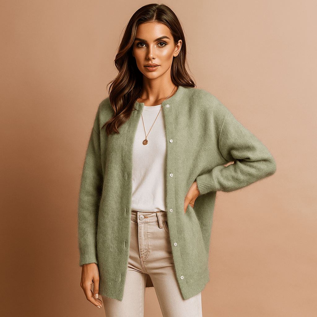 Women's Oversized Cardigan with Pockets, Comfortable