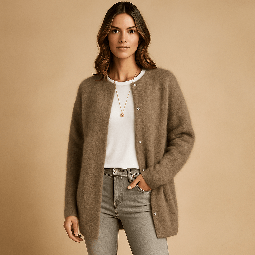 Women's Oversized Cardigan with Pockets, Comfortable