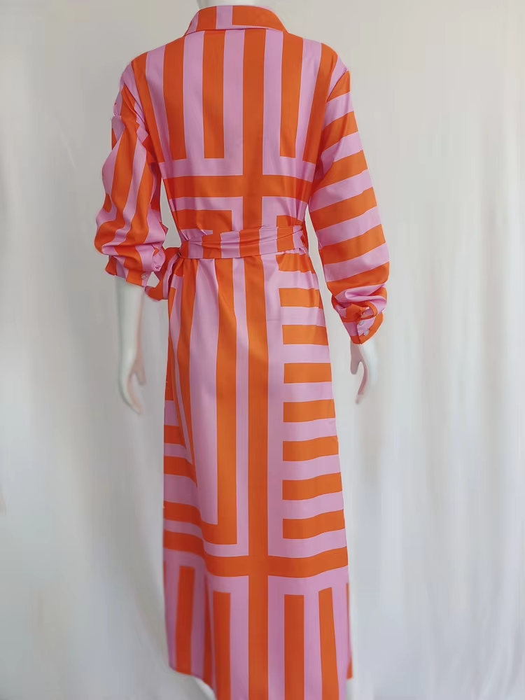Silk midi dress with floral pattern, for women