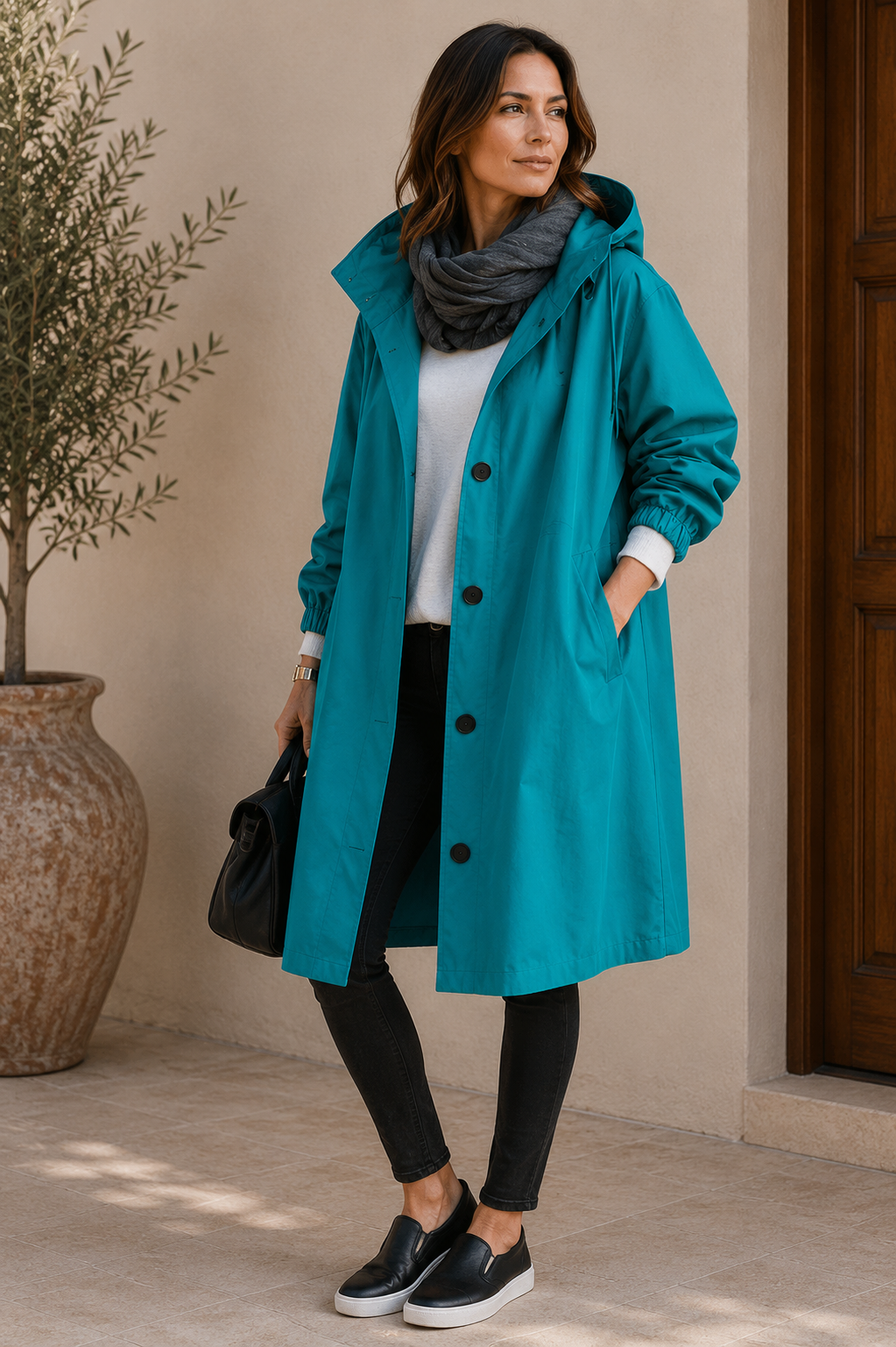 Women's Waterproof Raincoat | Breathable Oversized Jacket with Hood