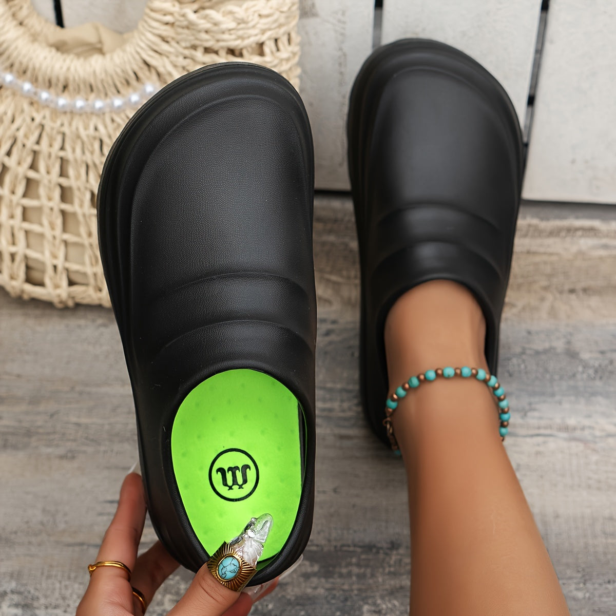 Orthopedic clogs | Waterproof, breathable | Black, Beige