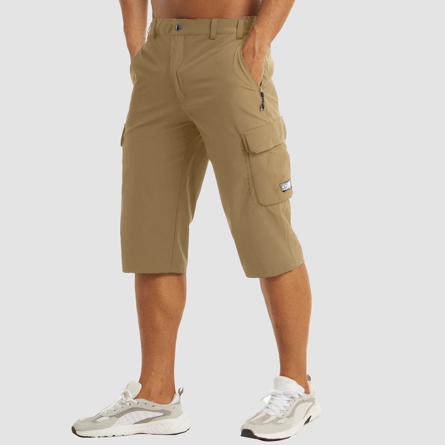 Men's knee-length cargo shorts | with side pockets
