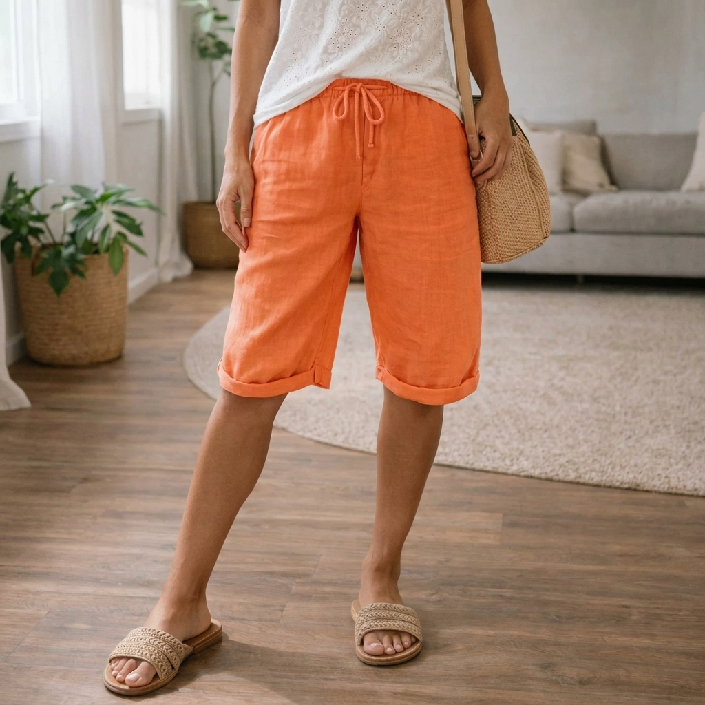 Women's shorts | adjustable drawstring waistband | relaxing