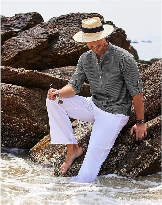 T-shirt | Hugo, men's, checkered | Rolled-up sleeves, casual style