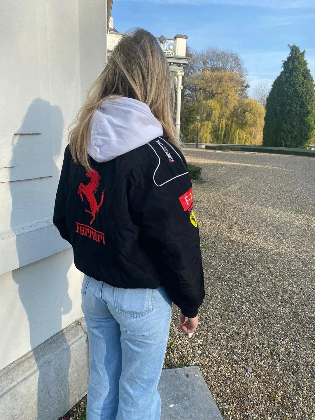Women's jacket | Ferrari, oversized | Streetwear, zip-up