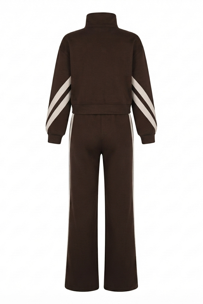 Women's Running Outfit with Stripes | Two-Piece Set | Comfortable Casual Style