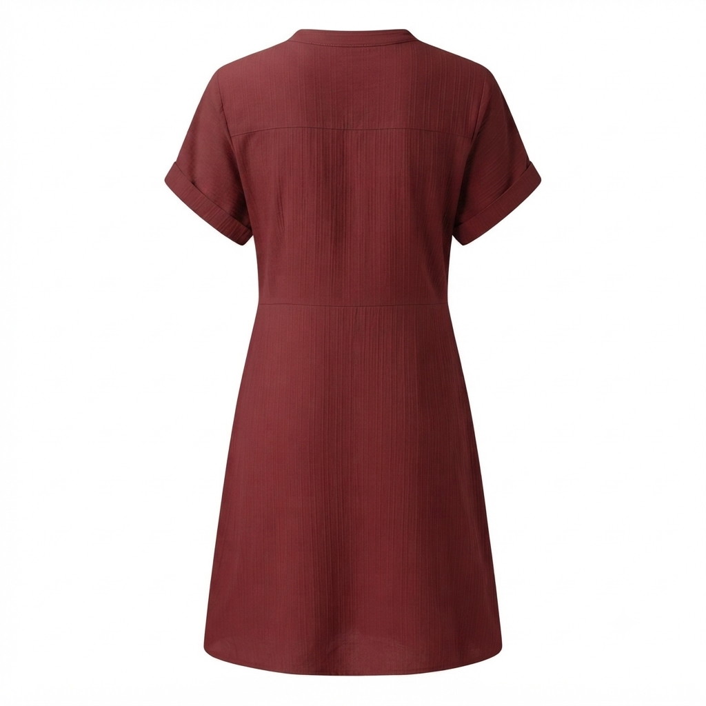 Summer dress V-neck cotton viscose
