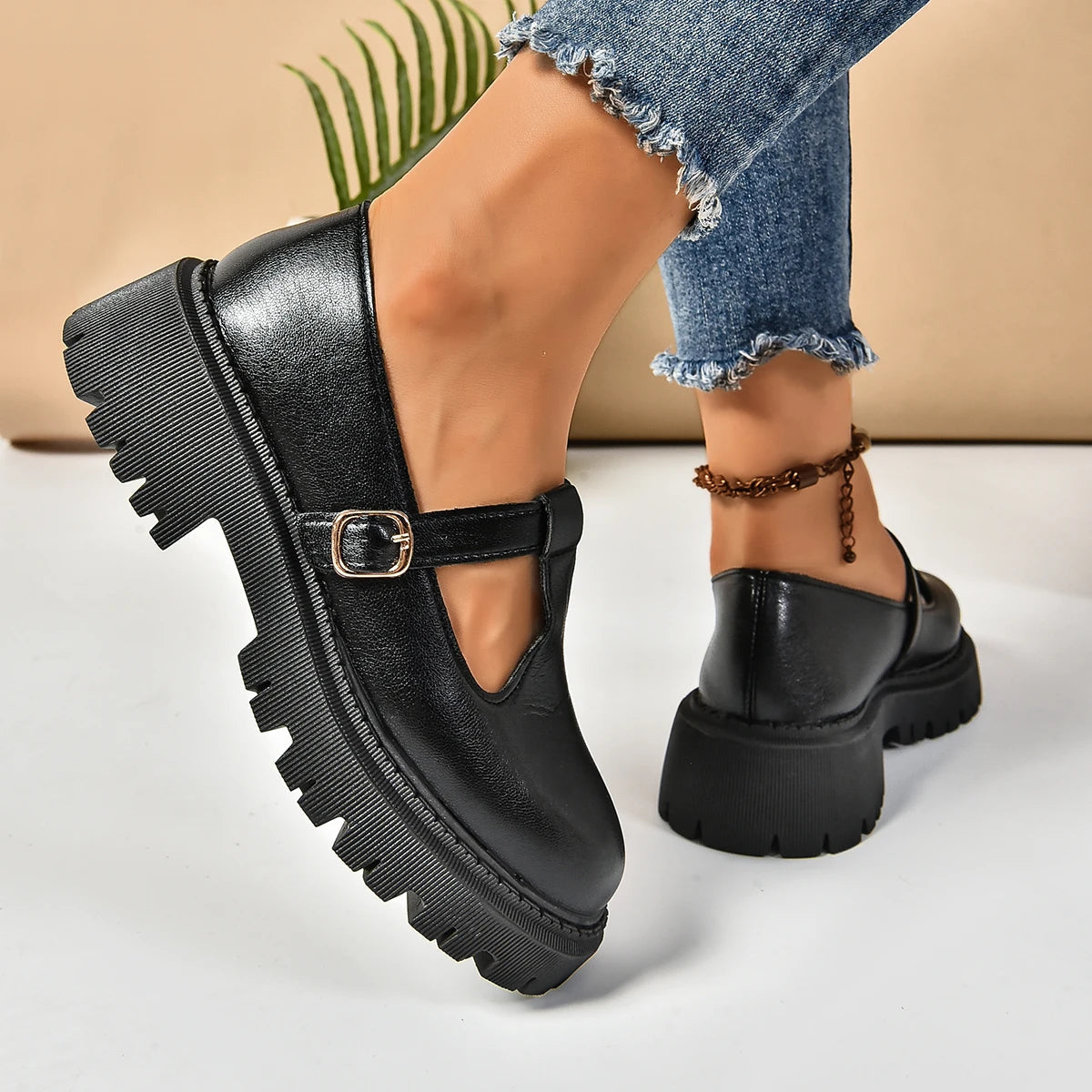 Mary Jane shoes | Black | Orthopedic design