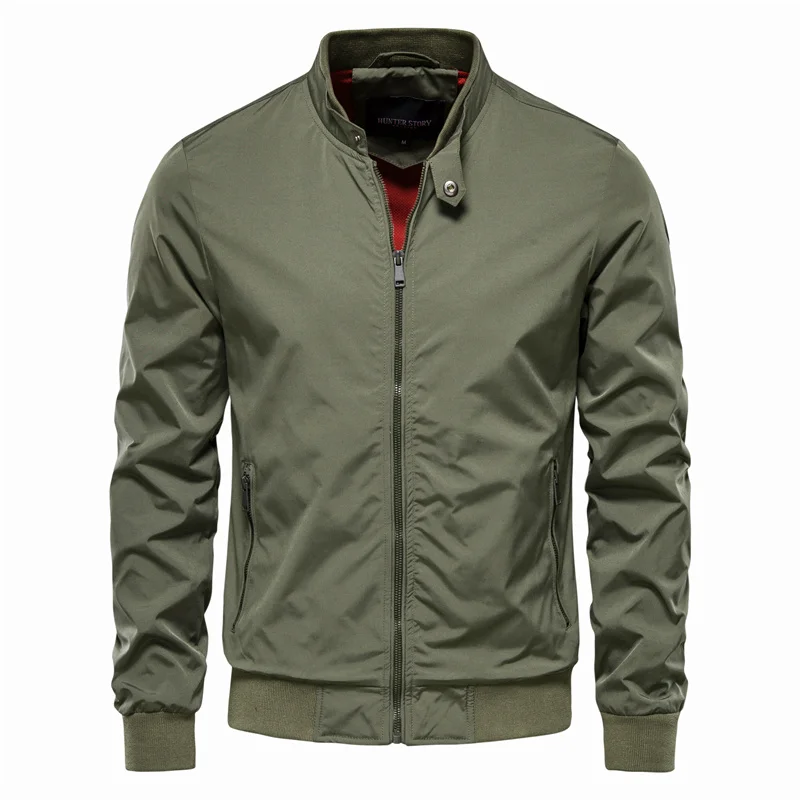 Men's Bomber Jacket | Zipper, Classic Black