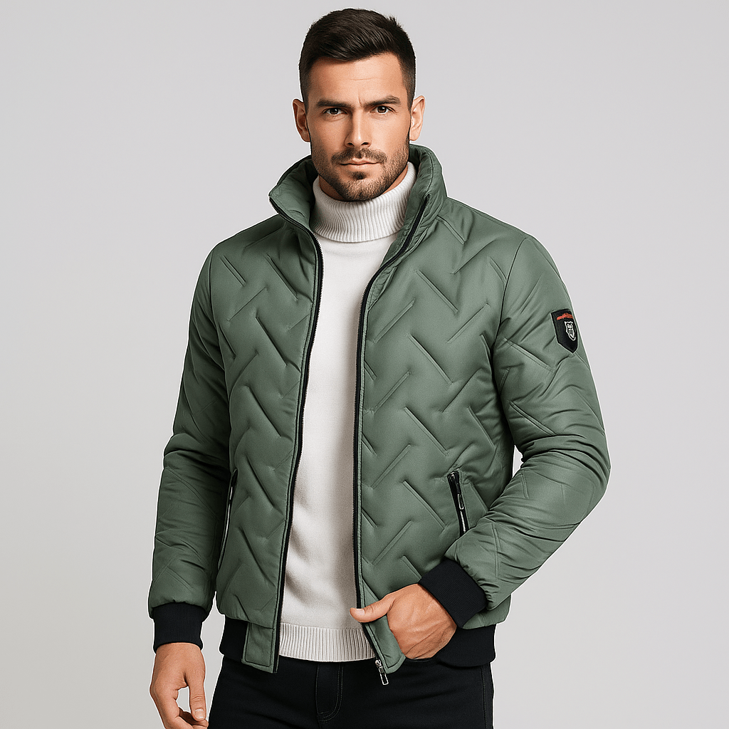 Men’s padded jacket | Lightweight zip-up jacket, casual fall jacket