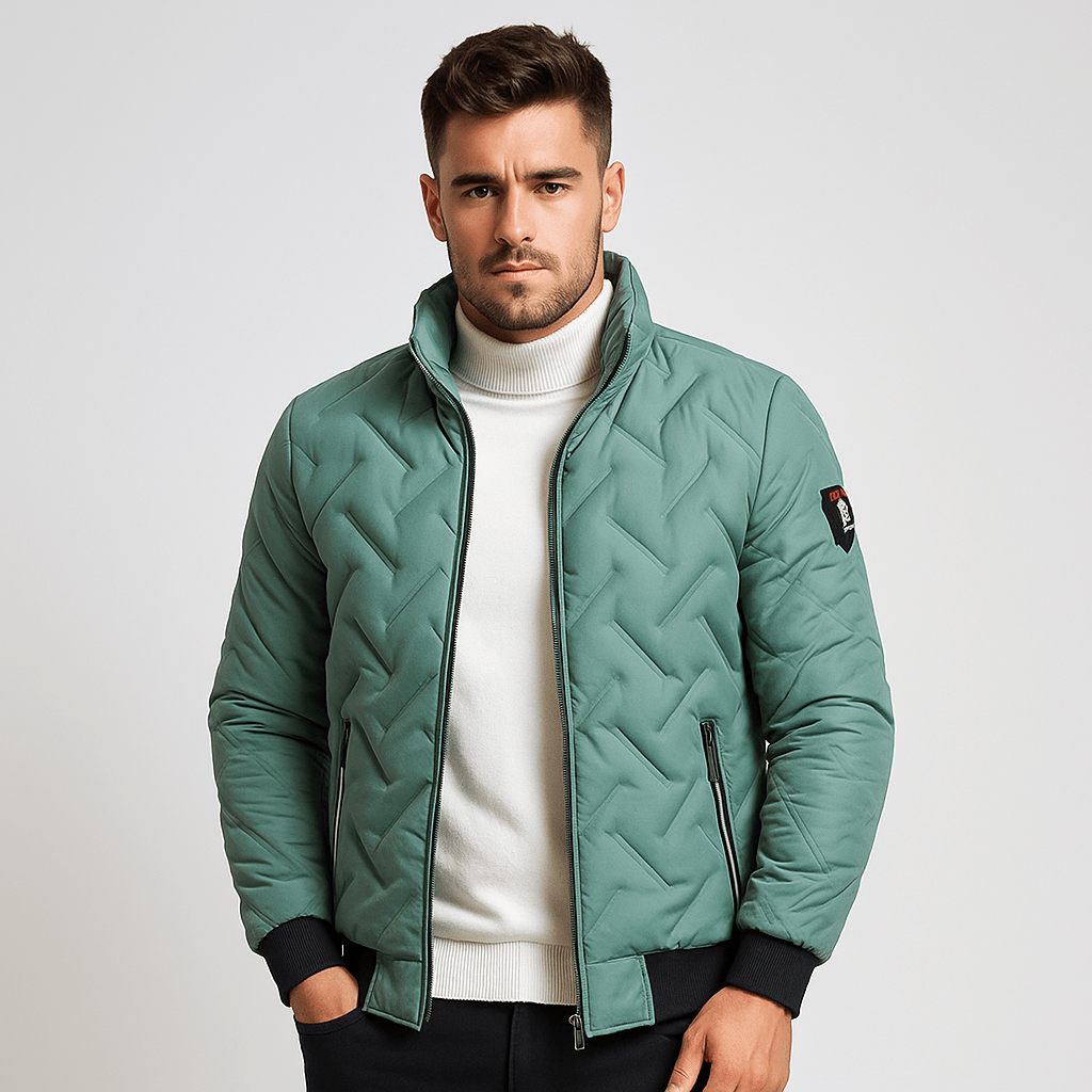 Men’s padded jacket | Lightweight zip-up jacket, casual fall jacket