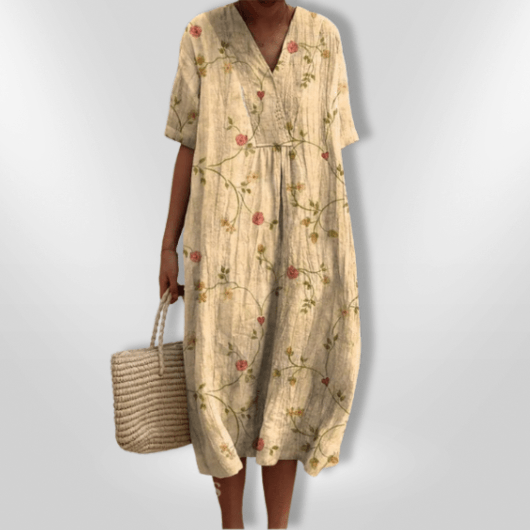 Floral summer dress loose breathable cotton