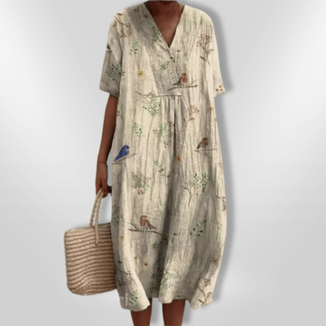 Floral summer dress loose breathable cotton