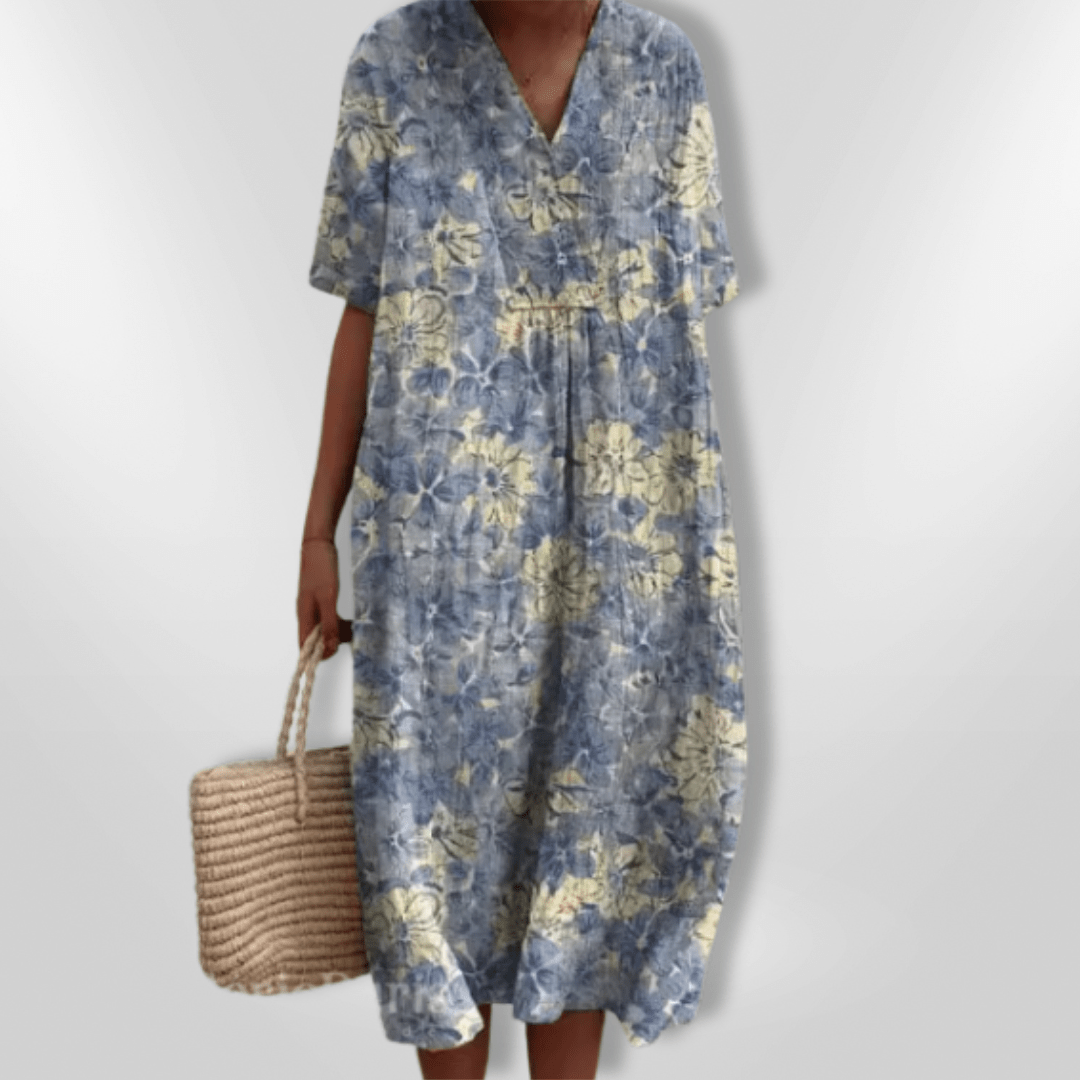Floral summer dress loose breathable cotton