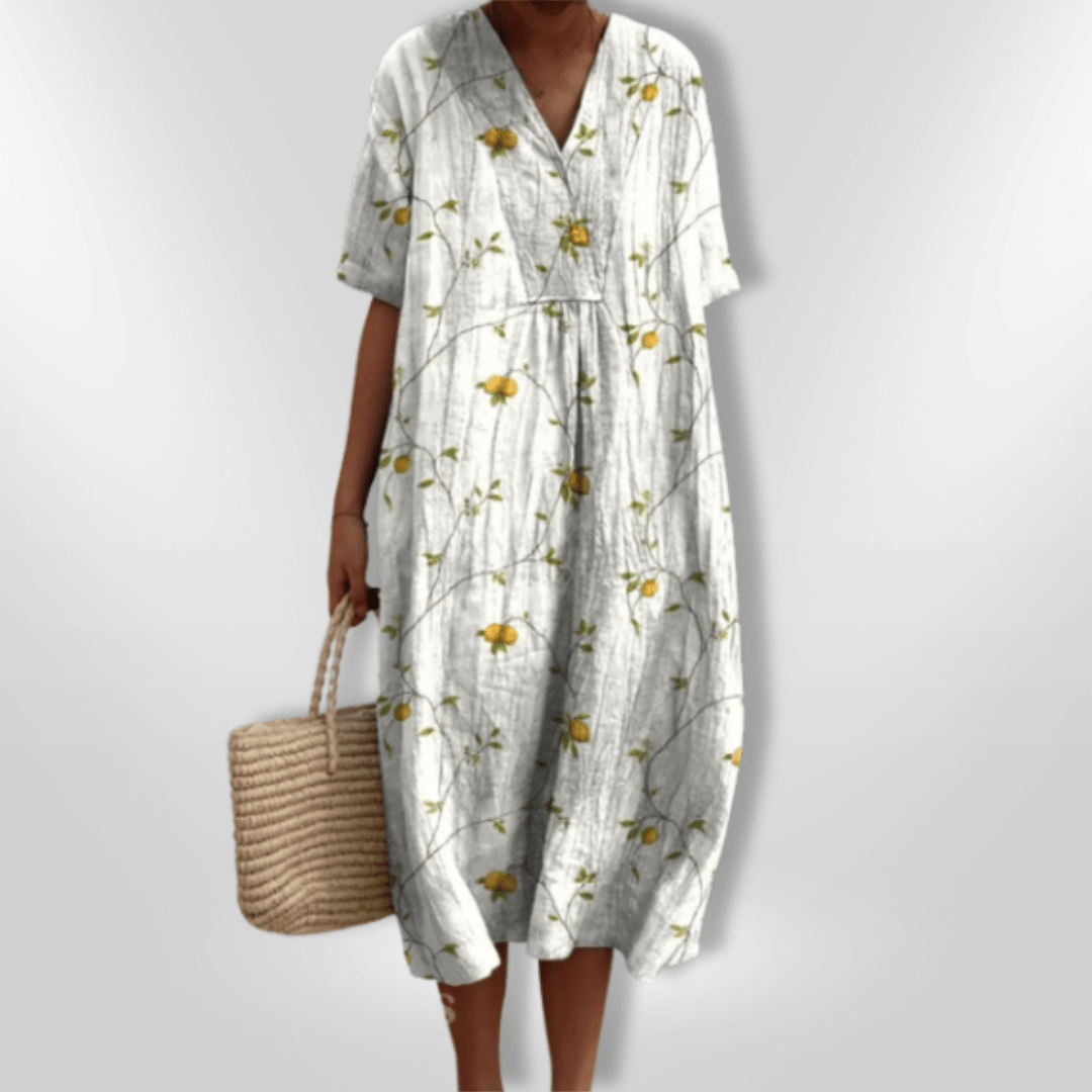 Floral summer dress loose breathable cotton