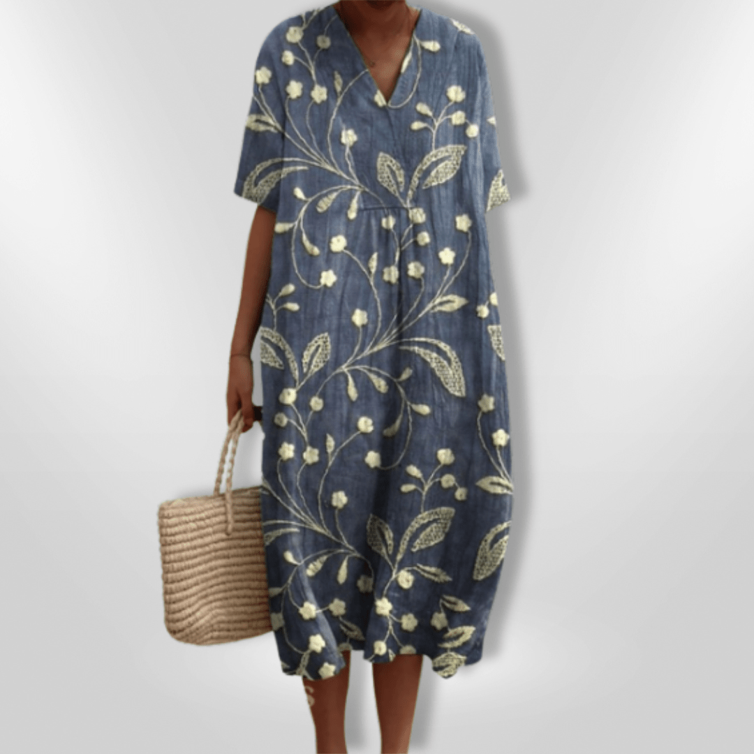 Floral summer dress loose breathable cotton